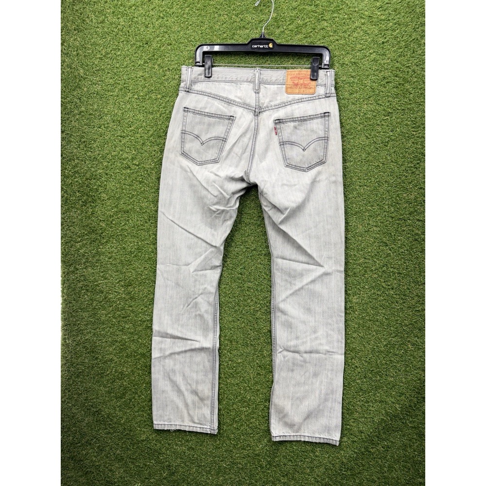 Levis 514 Jeans Mens 30x32 Straight Fit Light Wash Denim Workwear Logo